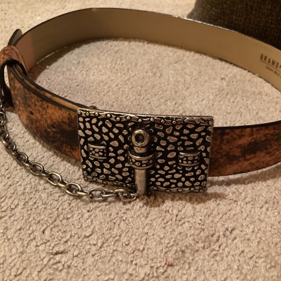 Luxury Italian leather Brambilla belt size 90 size 8